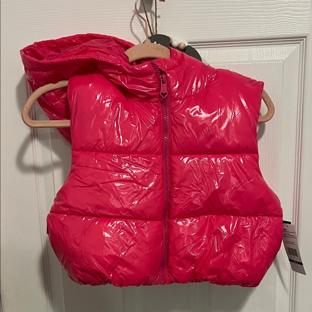 Pink Platinum Shiny pink Puffer Vest
